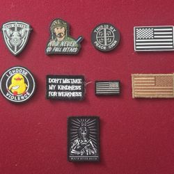 9 Velcro Custom Patches