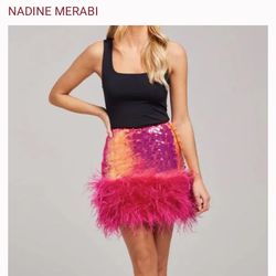 Nadine Merabi Pink Roxy Skirt 