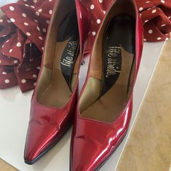 PUMPS SZ 8 Life Stride Shoes  Red Patent Leather $40
