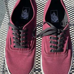 Vans Burgundy Men’s Size 10