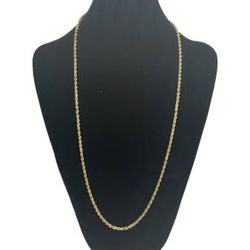 10K Yellow Gold Rope Chain (26 Inches) 