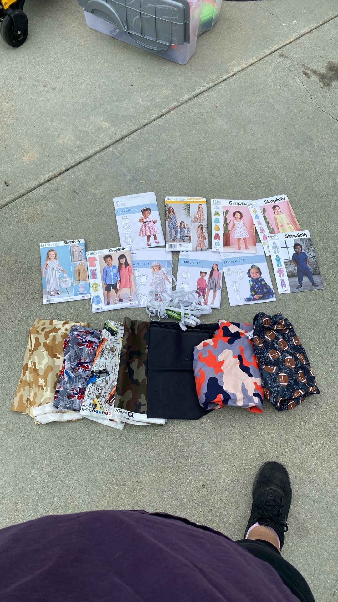 Sewing patterns & material