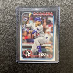 2024 Andy Pages Topps Update Rookie Card 
