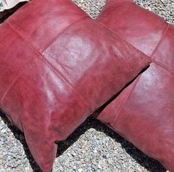 For Sale, Genuine Leather Pillows $15 Ea,