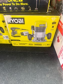 RYOBI 8.5 Amp Peak HP Fixed Base Router & 1/4 Seat Finish Sander Kit (2 Tools)