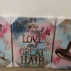 New 3 Piece Canvas Wall Art Print