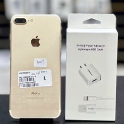 Apple Iphone 7 plus con 128GB plata desbloqueado con cargador gratis en el combo ‼️‼️