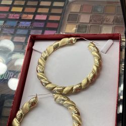 10k Gold Extra Large Hoop Earrings