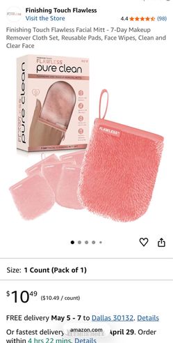 Flawless pure clean cleansing and makeup remover mitts