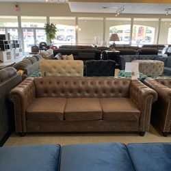 Brown Sofa Loveseat And Chair! 