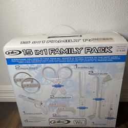 Nintendo Wii Intec 15 in 1 family pack Accessories Golf, Tennis, Fishing, Racing