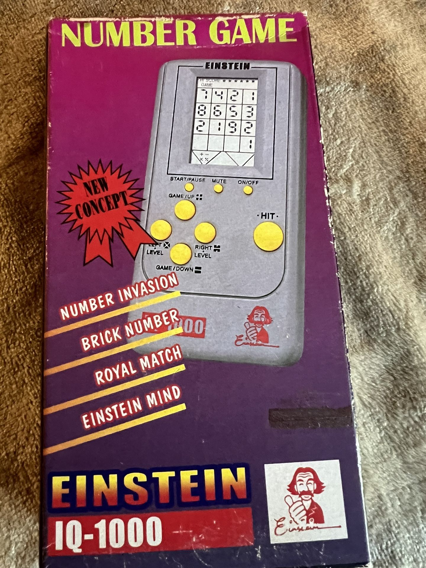 Vintage EINSTEIN IQ-1000 Electronic Handheld Game. New in Box, Never Used (1995)