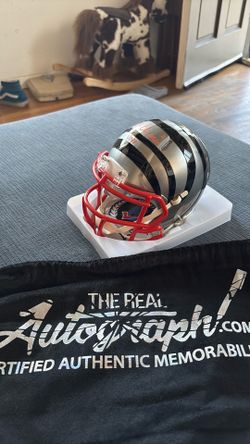 Bengals signed mini helmet