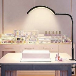 Half Moon Light for Nail Desk, Professional Shadowless LED Manicure Lamp with Clamp
