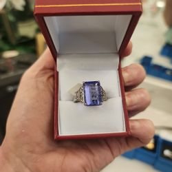 Blue Tanzinite ring Size 8