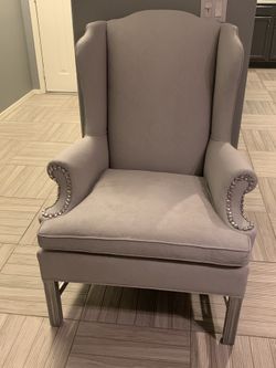 Restored wingback accent chair