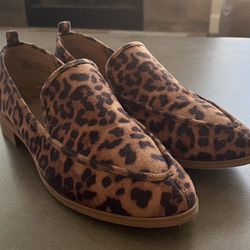 Susina Brand Leopard Womens Loafers Size 10 Womens, Size 8.5 Mens
