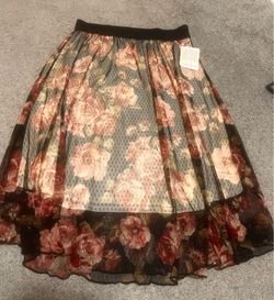 LulaRoe skirt floral pink/black