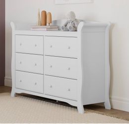 Storkcraft Avalon 6-Drawer Double Dresser White used $95