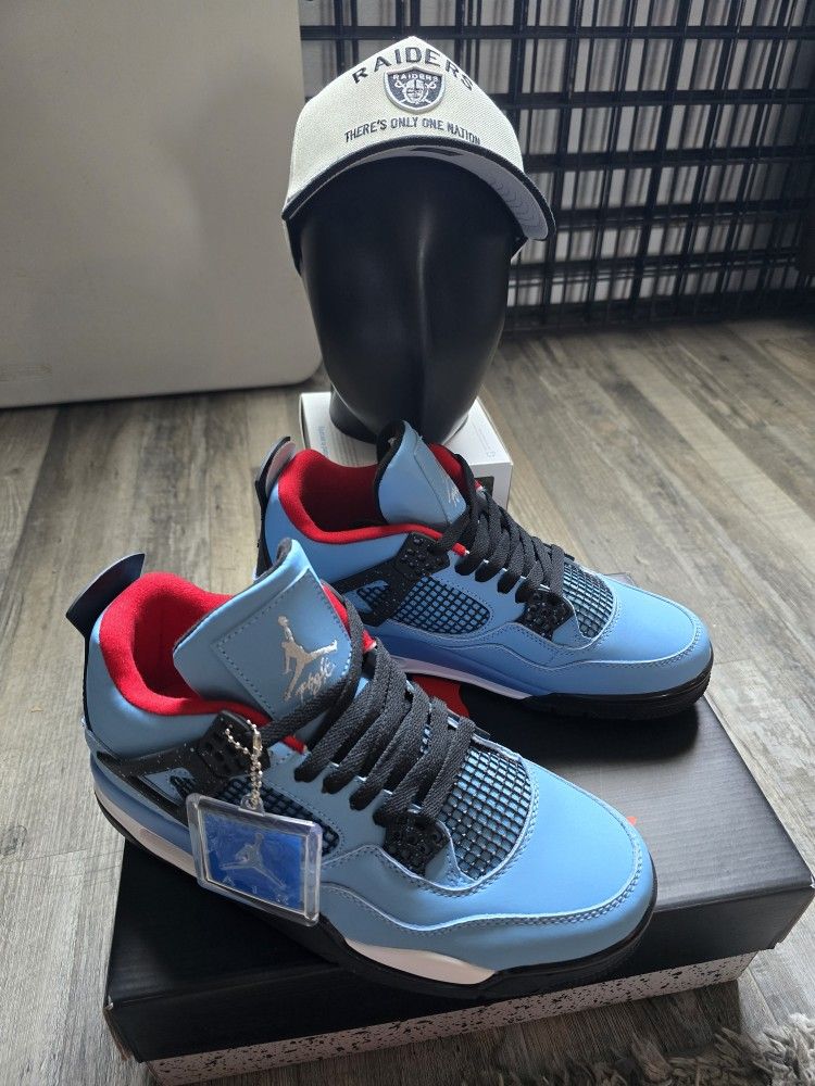 Jordan Retro 4 For Travis Scott Blue Jack Cactus 🌵 