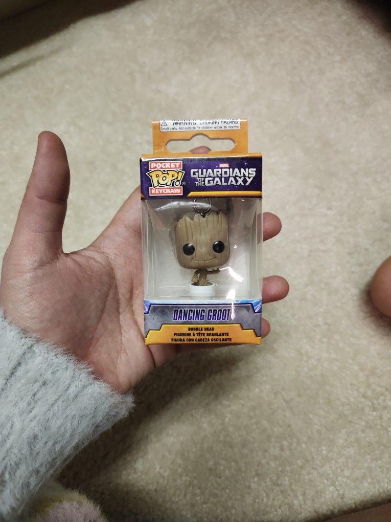Funko Pop! GROOT Pocket Keychain Guardians of the Galaxy Dancing Bobble Head