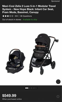 Maxi Cosi 5 in 1 Travel System