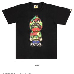BAPE STA Camo Classic Milo Shark Tee 'Black/Multicolor'