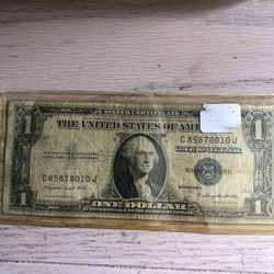 For Sale One Dollar Silver Certificate 1935 Good Condition 
