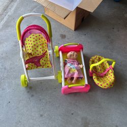 2013 Cabbage Patch Doll Bed Stroller Carrier All For $10