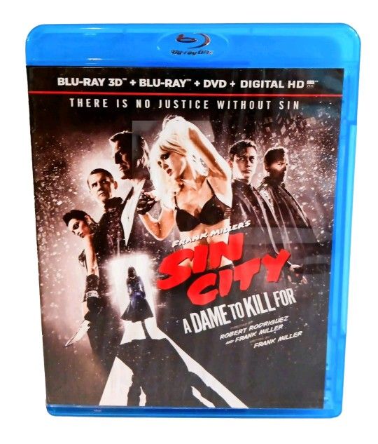 Sin City: A Dame to Kill For Blu-ray 3D +Blu-ray + DVD + Digital HD 3-Discs New