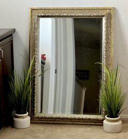 Vintage Wood Framed Mirror