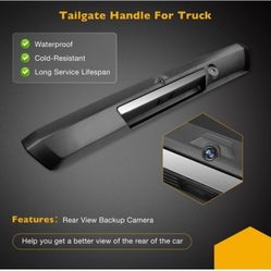 Tailgate Handle Liftgate Latch Handle with Rear View Backup Camera, Compatible with 2017-2020 Ford F-550 450 350 250 600 E-350 450, Replaces# HC3Z-994