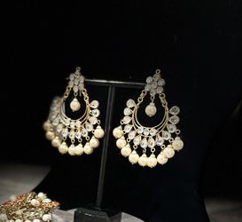 Indian Jewelry Kundan Earrings 