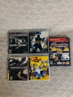 PS3 games and 1 ps2