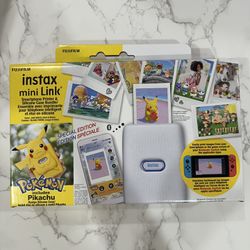 FUJIFILM instax mini Link Smartphone Printer - POKEMON edition with Pikachu case 