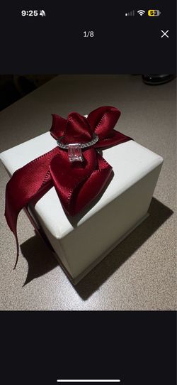 Emerald Cut 1.21 Carat Diamond Shane Co Engagement Ring With 14k White Gold Band With 16 Natural Diamonds .21 Carat