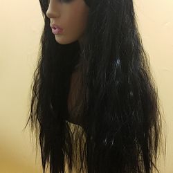 Long Black Wavy Wig