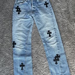 AUTHENTIC CHROME HEARTS LEVI JEANS PATCHES