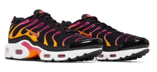 NIKE Size 6.5Y women’s Air Max Plus GS Black Pink White Sneakers DX9264-001 New