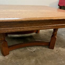 Antique solid, oak coffee table