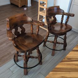 Vintage wood barstools