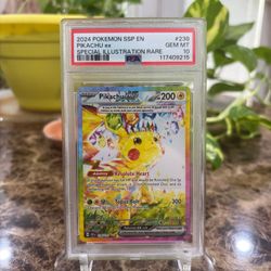 POKEMON PIKACHU SURGING SPARKS SPECIAL ILLUSTRATION RARE PIKACHU EX PSA 10 GEM MINT