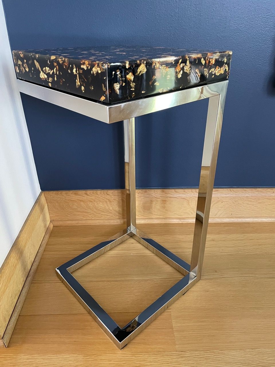 Phillips Collection Captured End Sofa Side Table - Gold Flake - $450