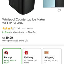 Whirlpool Countertop Ice Maker