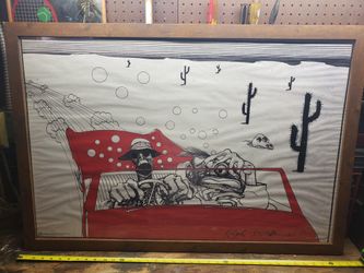 Fear And Loathing Framed Poster Art Movie Hunter S Thompson