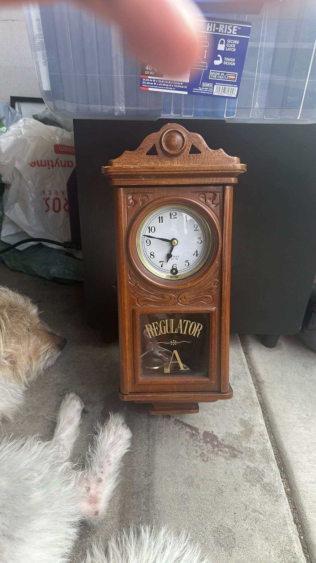 Hand Crank Wall Clock