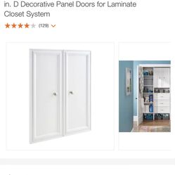CLOSETMAID PANEL DOORS (HOME DEPOT CLOSET)