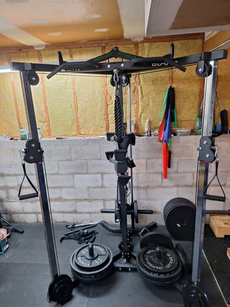 Valor Fitness Cable Machine For Sale, $425. WEIGHTS IN PICTURES ARE NOT INCLUDED.