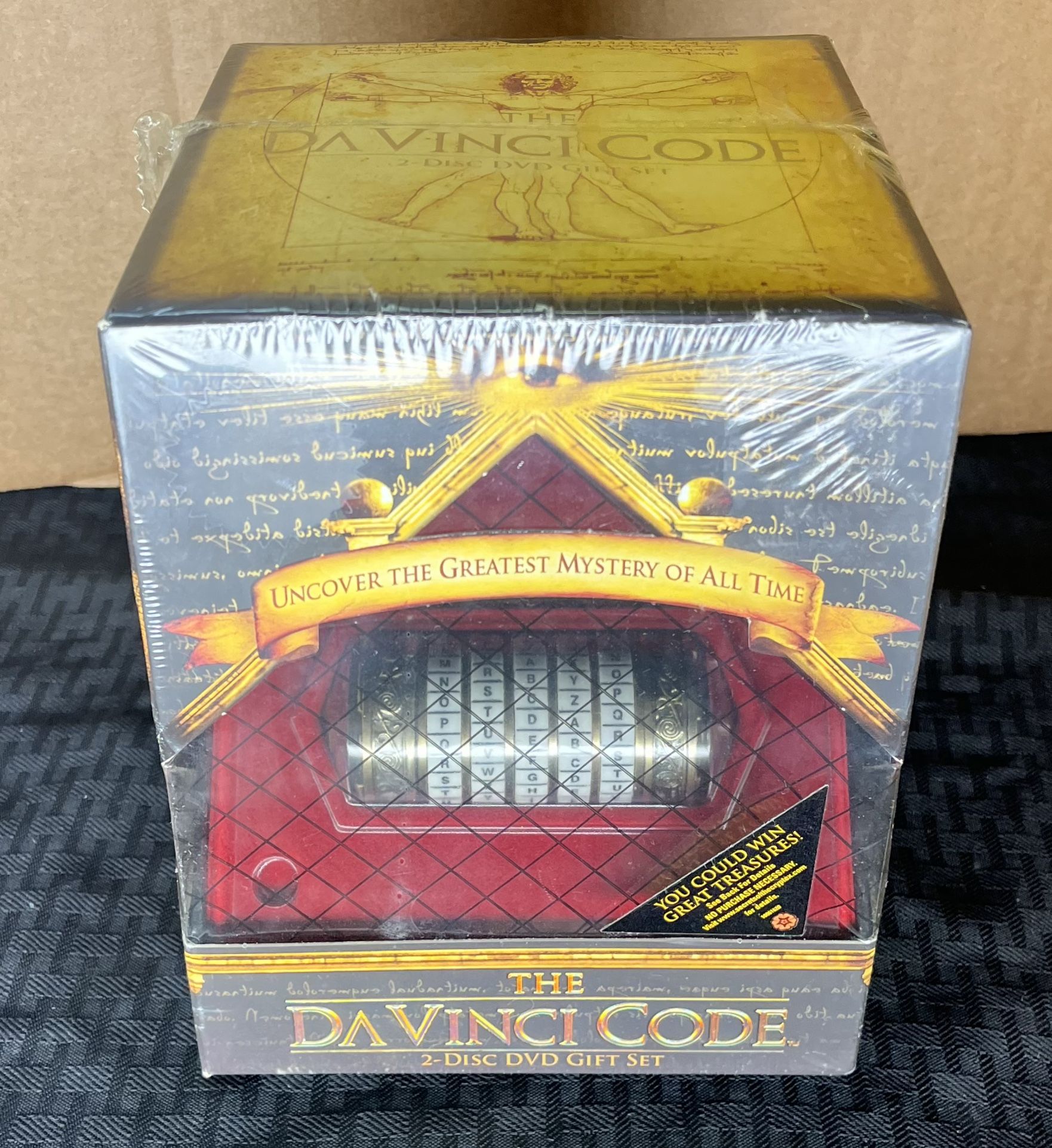 SEALED - The Da Vinci Code 2 Disc DVD Gift Set with Cryptex and Journal