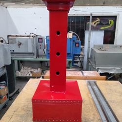 Bright Red Pedestal Display Stand Or Table Base